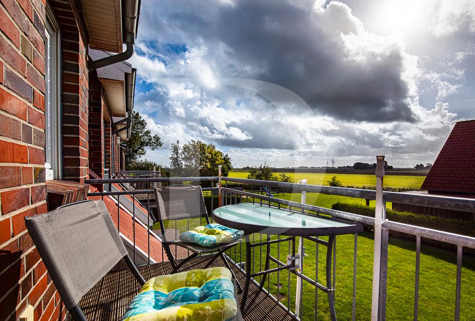 Gemütliche Ferienwohnung mit Balkon nahe der Nordseeküste in Werdum