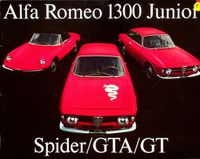 Alfa Romeo Spider 1300 Junior GTA GT Prospekt 01/1969 Dresden - Reick Vorschau