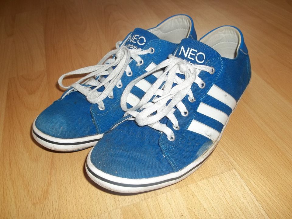 ADIDAS NEO Sneaker Schuhe Tennisschuhe ~BLAU ~ Größe 46 ~ RETRO ! in Bielefeld