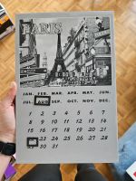 Kalender Metallschild Paris schwarz weiß Baden-Württemberg - Mössingen Vorschau