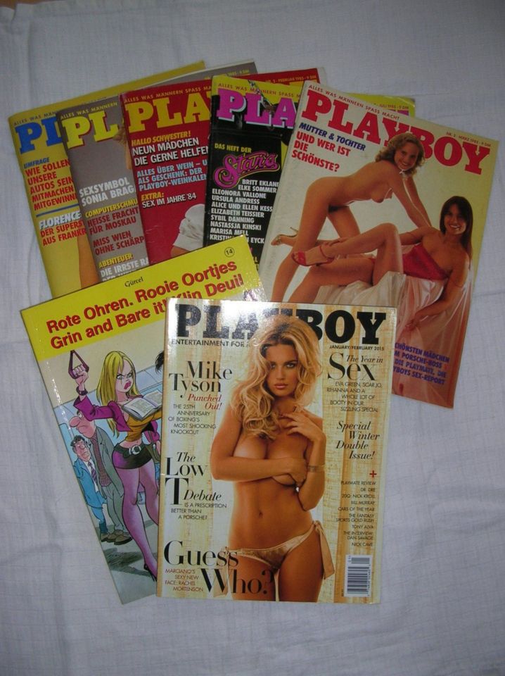 Playboy 2,3,4,5,7/1985, 1/2015 und Rote Ohren 14/2005 in Hindelang