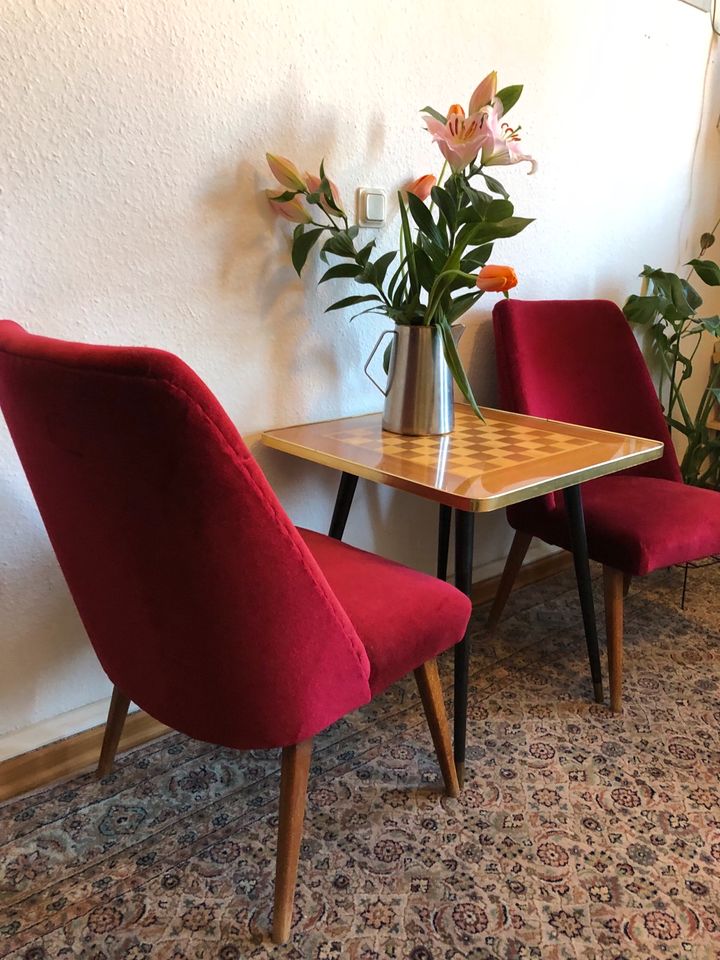 Samt Sessel Stühle midcentury 60er Jahre vintage in Hamburg