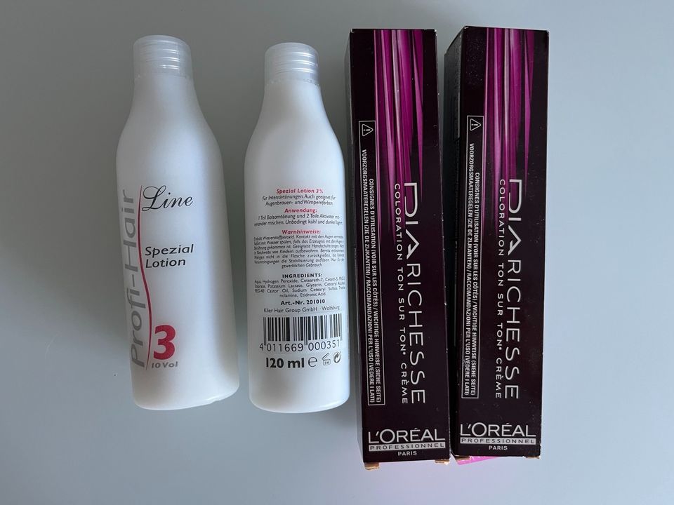 Dia Richesse L’oreal IntensivTönungscreme Nr6.40 & Spezial Lotion in Meine