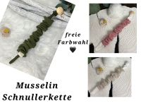 Musselin Schnullerkette ♥️ Schnullerband Öko Geschenk Geburt Nordrhein-Westfalen - Ennepetal Vorschau