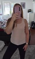 Hellrosa geripptes Tanktop mit Spitze, Größe M, Amisu, NEU Nordrhein-Westfalen - Rheine Vorschau