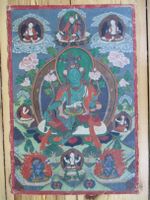 Thangka Buddhismus Rollbild Grüne Tara alt Tibet Nepal antik Berlin - Treptow Vorschau