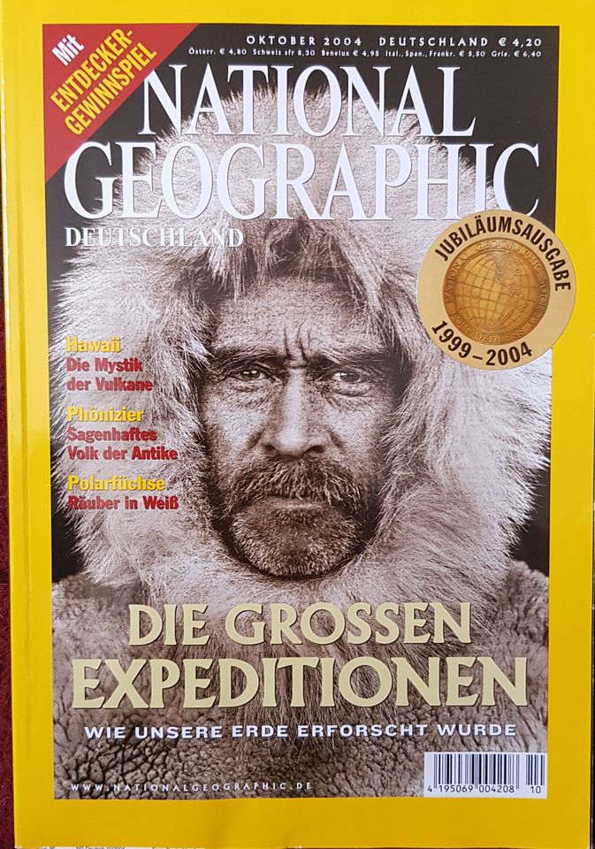 Zeitschrift GEO National Geographic Deutschland, die großen Expei in Wiesentheid