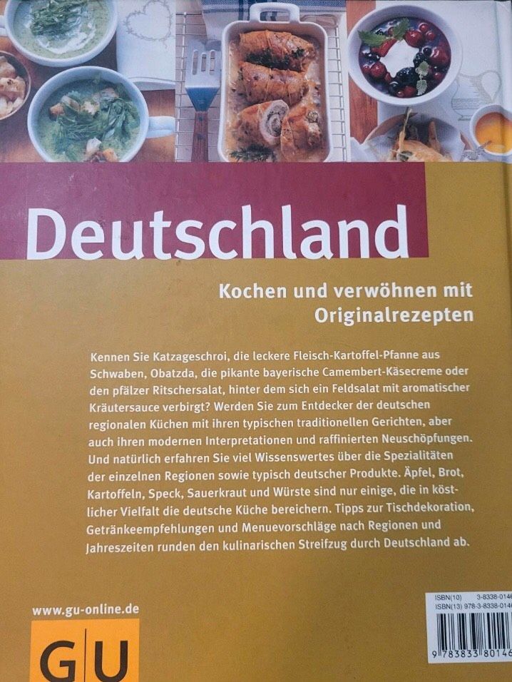 GU Kochbuch Deutschland, Kochen und verwöhnen mit Orginalrezepten in Glandorf