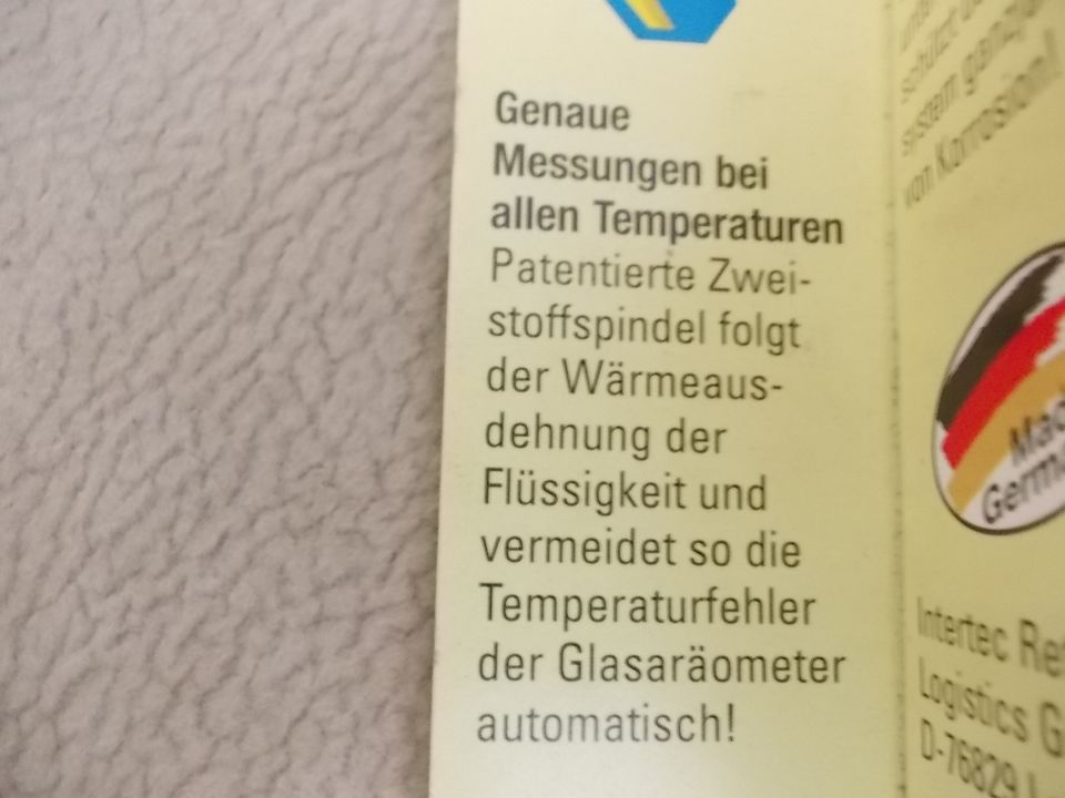 Monza - Frostschutzprüfer , NEU in Sundern (Sauerland)