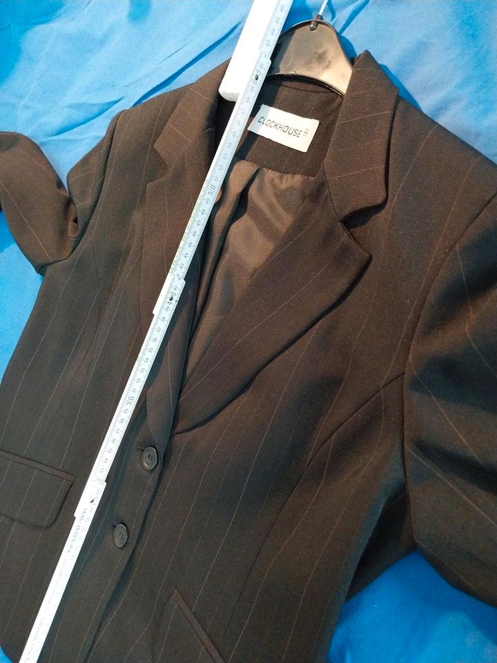 Kurze Anzug-Jacke/Blazer, Nadelstreifen, 90er, True Vintage in Troisdorf