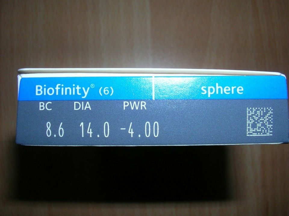 weiche Kontaktlinsen Biofinity CooperVision, original versiegelt in Oldenburg in Holstein