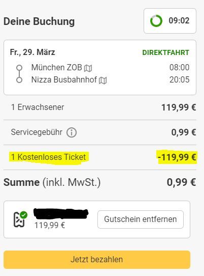 Flixbus Flixtrain Freifahrt Gutschein europaweit - 100% Rabatt in Hamburg