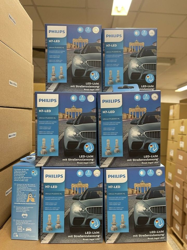 H7 Led 12V 20W Philips Ultinon Pro6000 Birne für Ford Transit Con in Calden