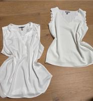 H&M 2x Top Shirt chic Gr. S 36 weiß Saarland - Völklingen Vorschau