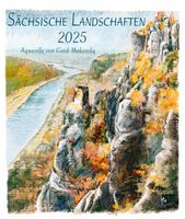 Kalender Sächsische Landschaften 2025 von Gerd Mokansky Aquarelle Dresden - Pieschen Vorschau