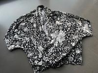 H€M Bluse/Jacke Gr.34/36 schwarz weiß Blumen floral kurzer Arm Schleswig-Holstein - Altenholz Vorschau