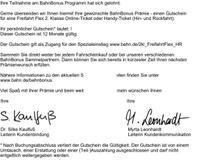 DB Deutsche Bahn Freifahrt Flex 2. Klasse Hin- und Rückfahrt Nordrhein-Westfalen - Jülich Vorschau