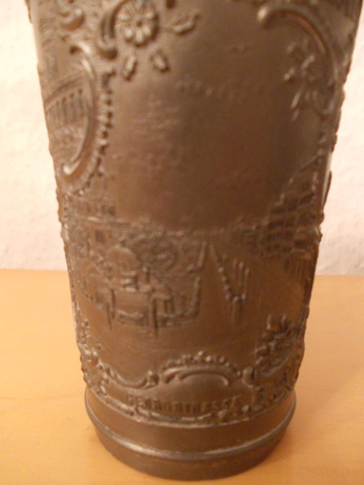 Antiker Zinnbecher mit Hannover Motiven, Souvenir um 1900 in Hannover