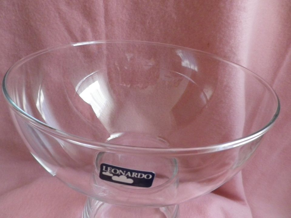 Leonardo Glas oder Kristallglas-Vase, H 24 cm, Durchm. 20 cm, unt in Netphen