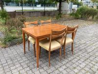 Vintage Mid Century Dining Set 4x Stühle und Tisch Nussbaum München - Sendling-Westpark Vorschau