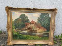 Ölgemälde Ölbild Landschaft Gründer Mühle Kuddewörde Herzogtum Lauenburg - Wentorf Vorschau