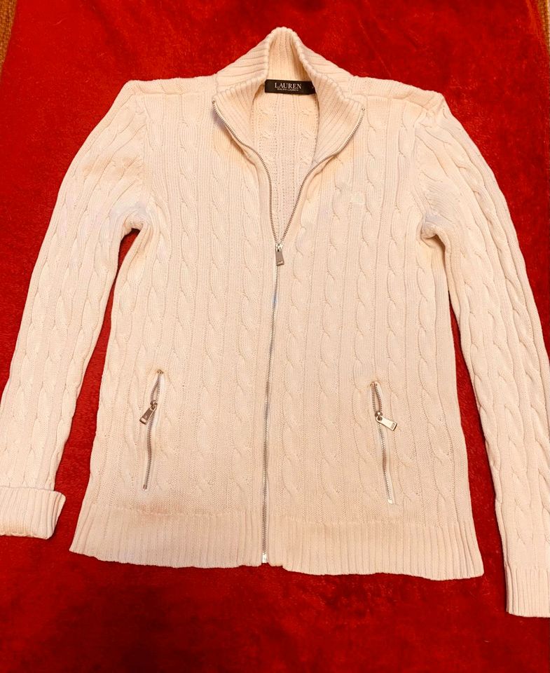 Neu  Ralph Lauren Zopfmuster Strickjacke Cardigan Pullover gr M in Bergheim