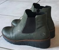 Rieker Chelsea Boots khaki Größe 40 Keilabsatz Lederimitat Bayern - Drachselsried Vorschau