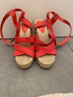 Espandrilles Keilsandalen Plateau Gr. 40 rot Orange H&M Hessen - Glauburg Vorschau