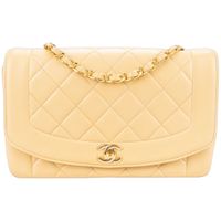 Chanel Lammleder Beige Gold Diana Single Flap Crossbody Bag Sachsen-Anhalt - Halle Vorschau