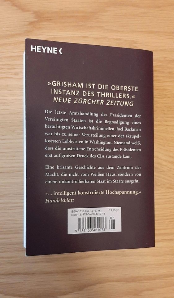 John Grisham, Die Begnadigung, Taschenbuch, Thriller in Lahr (Schwarzwald)