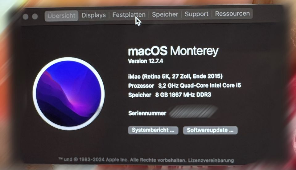 Apple iMac 27" 8GB DDR3 3,2GHz  Retina 5K ENDE 2015 in Burgkirchen