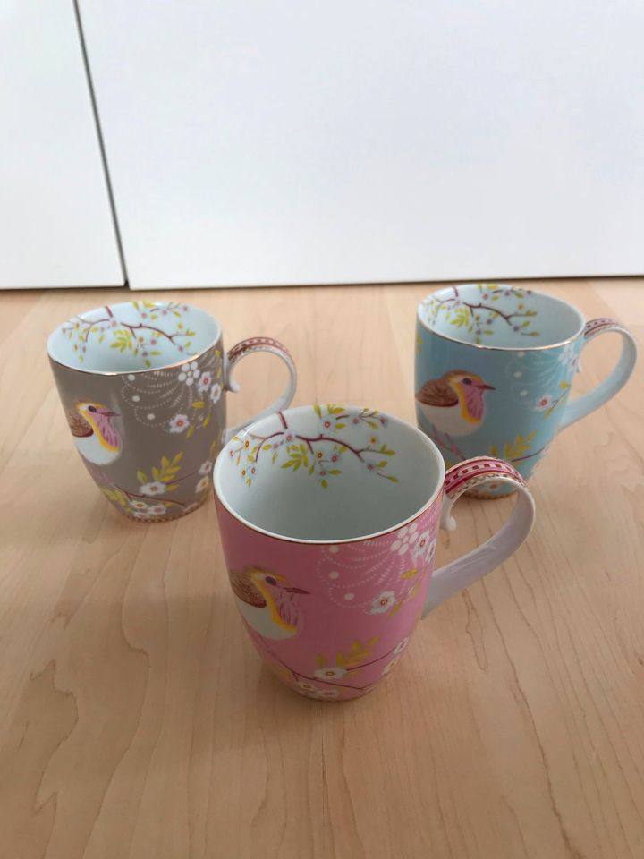 Geschirr Porzellan PiP home Set Motiv Vögel Blumen ü 30 TEILE SET in Langenhagen