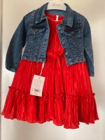 Rotes Kleid mit Jeans Jacke Gr 92 unbenutzt Duisburg - Rheinhausen Vorschau