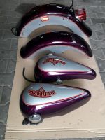 FATBOY Lacksatz Original Tank Fender Silber Purple Harley Bayern - Bamberg Vorschau