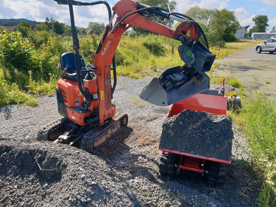 Vermiete Kompaktbagger 2,7 T Kubota KX027-4  Minibagger mieten in Teuschnitz