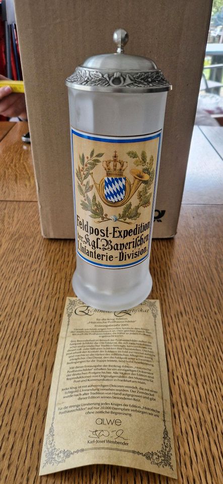 Bierkrug Feldpost-Expedition mit Zertifikat in Wankendorf