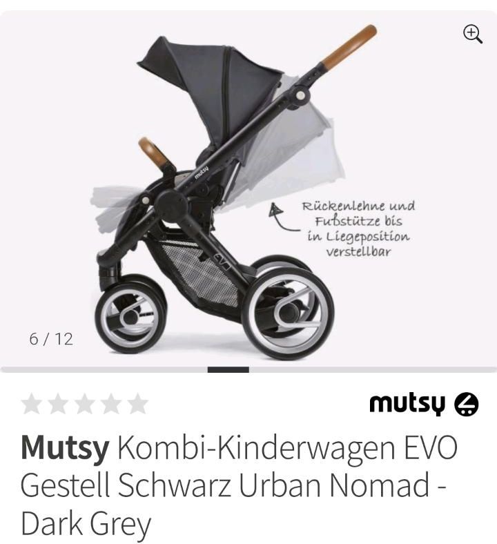 Kinderwagen Mutsy Evo Dark Grey in Blankenfelde-Mahlow