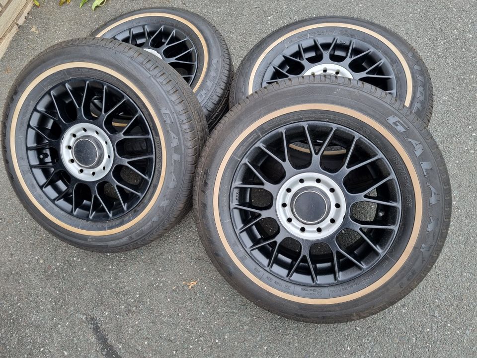 BBS FELGEN 6X14 ET33 4x100 WEISSWANDREIFEN 185/70-14 GOLF III U.A in Dietenhofen