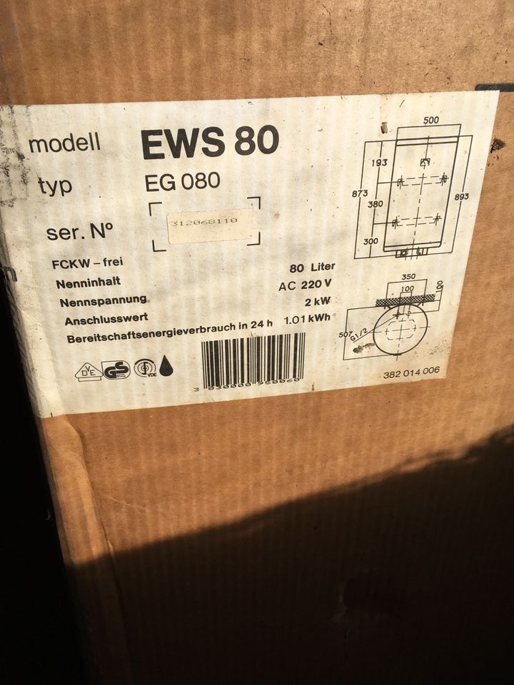 Gorenje EWS 80 Boiler Warmwasserspeicher Durchlauferhitzer 2KW in Horka