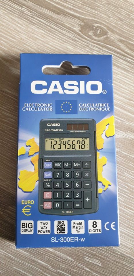 CASIO" Solar Taschenrechner, SL-300ER-W, mit Schutzklappe, NEU in  Schleswig-Holstein - Büdelsdorf | eBay Kleinanzeigen ist jetzt Kleinanzeigen