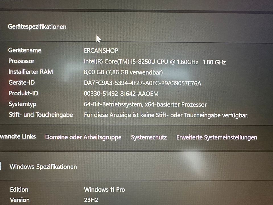 DELL Latitude 7490 14“ i5 8GB RAM 240GB NV SSD in Baesweiler