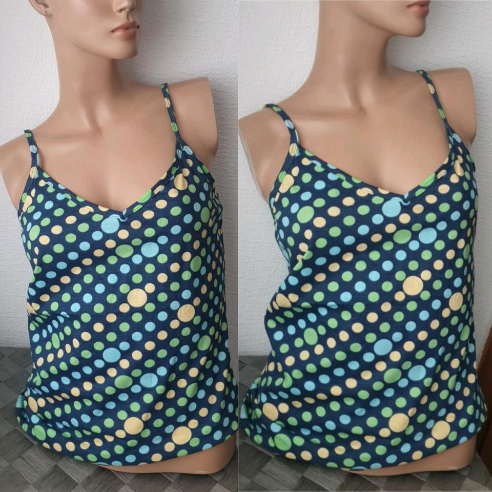 Damen top Trägerhemd Oberteil Vintage 100% Baumwolle Größe S in Rethwisch