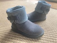 Ugg Shaina Suede Knitted Boots Grey Gr.37 Nordrhein-Westfalen - Bad Oeynhausen Vorschau