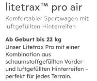 joie litetrax 4 air schwarz + passend Regenverdeck Niedersachsen - Schladen Vorschau