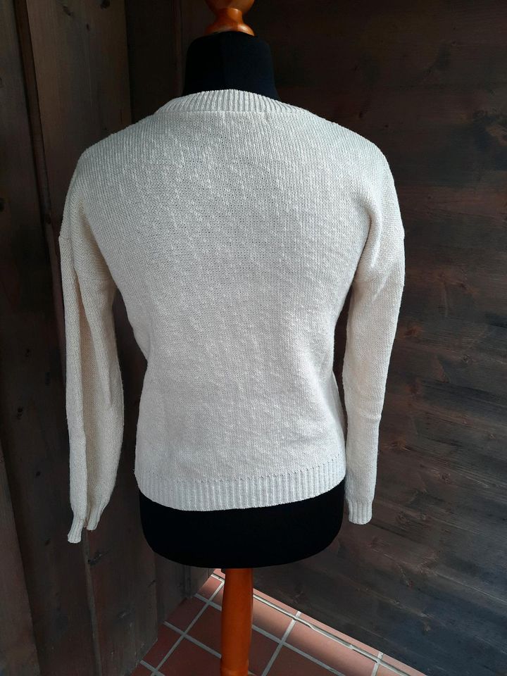 AnyBody Pullover Gr. S beige m. Motiv neuwertig in Bad Heilbrunn