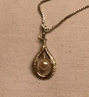 Halskette mit Perlchen, Silber 925 Hessen - Neuberg Vorschau