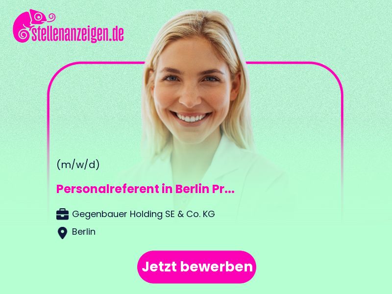 Personalreferent (w/m/d) in Berlin in Berlin