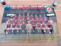 Sparta Prag Poster mit allen Spielerunterschriften 1987 Nordrhein-Westfalen - Mönchengladbach Vorschau