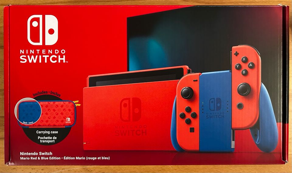Nintendo Switch Mario Red & Blue Edition OVP in Radebeul