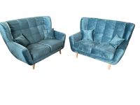 ‼️-55%‼️2er set Sofa 2-sitzer couch Samtoptik Blau Sitzgarnitur Sachsen-Anhalt - Halle Vorschau